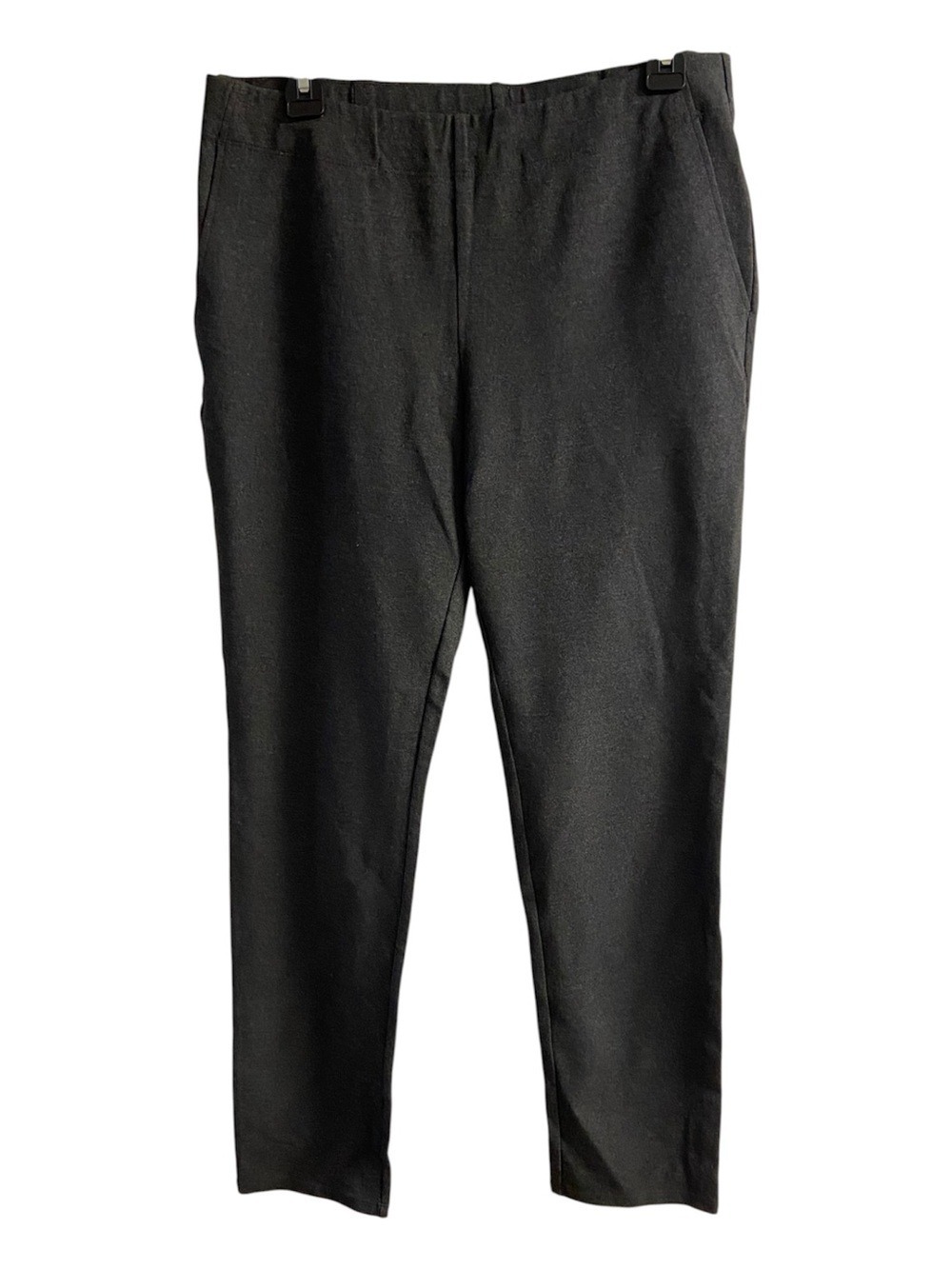 Eileen Fisher charcoal grey Stretch Dress Pants slip Medium